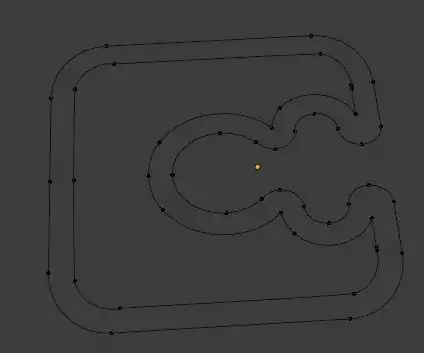 A curve in blender generated from svg curve. It owns less than 50 vertices