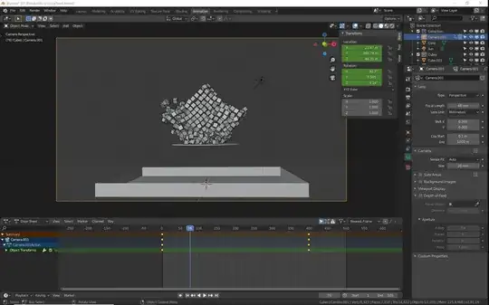 Frame 76 with Camera settings
