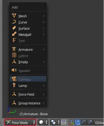 add menu in pose mode
