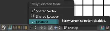Sticky vertex selection disabled