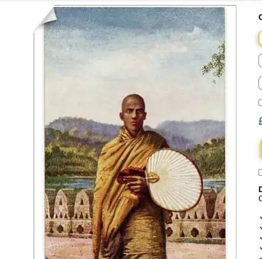 Bhikku with Talipot handfan 2