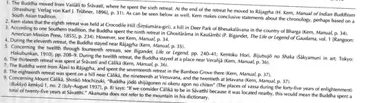 Buddha's retreat sites by year - part 3