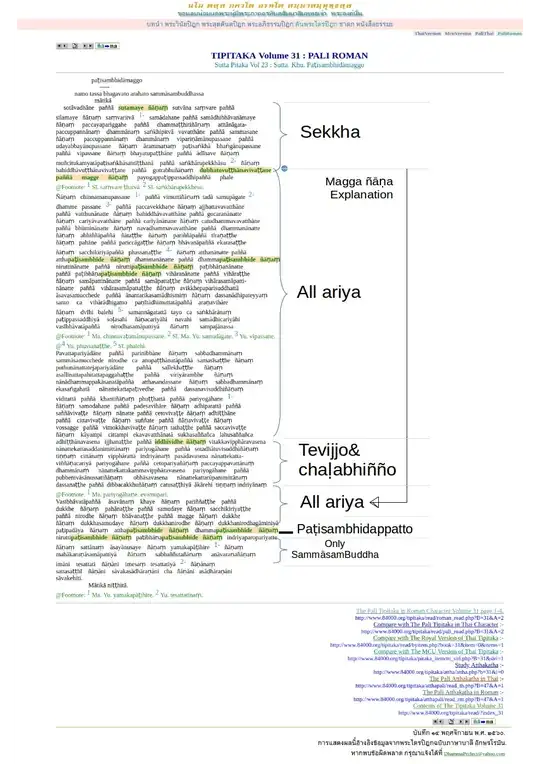 The sequence concept of Theravāda Buddhism