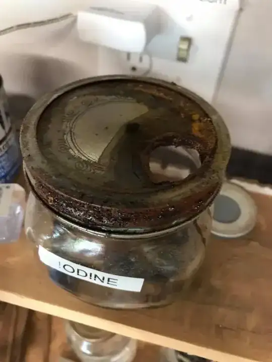Iodine Ate Through My Jar