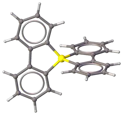 bis(2,2′-biphenylylene)sulfuranyl bis(tetrafluoroborate) crystal structure fragment