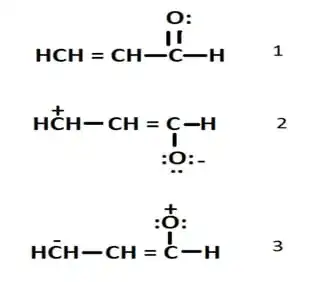Acrolein's resonance structures