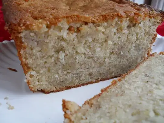 Banana bread without black spots