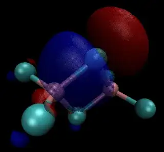 an 'extended B-Cl' bond orbital