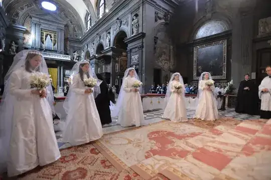 during vestition ceremony