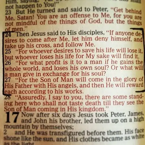 Image of passage printed in red