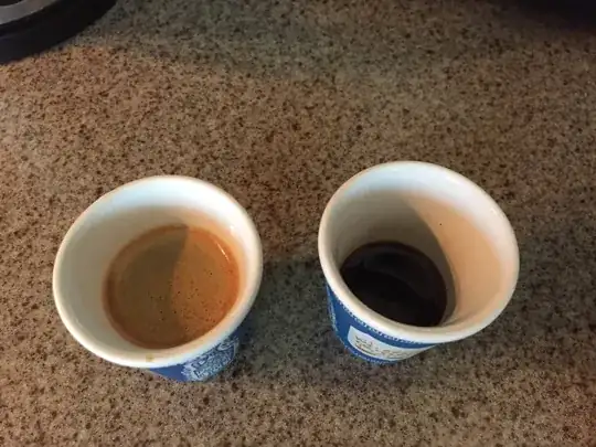 Subsequent pours also lessen the crema generated, as seen here... so try lessening the water amount a until you get a good mix of factors