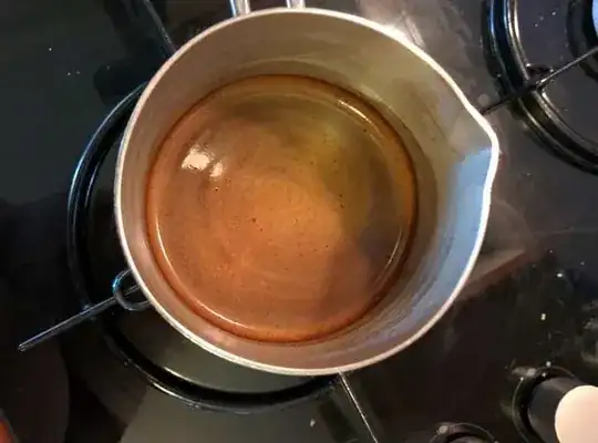 The first heating point of Turkish coffee