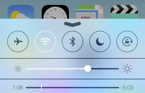 iOS control center