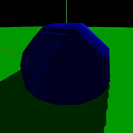 Sphere casting a shadow, with artefacts on rear