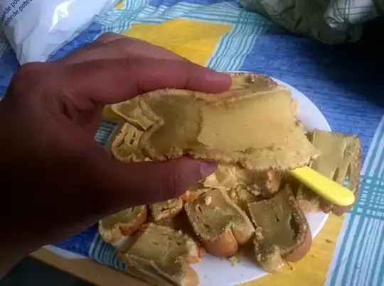 I cut open the entire cake