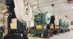 Presses in a factory