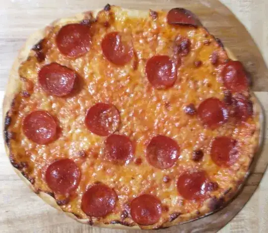 Second pizza after baking