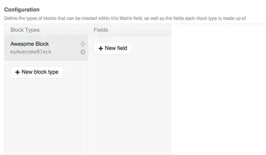 field is missing for block