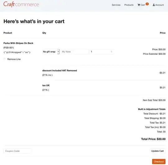 UK VAT first removes the German VAT and adds the UK Vat