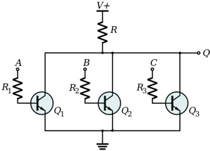Multi-transistor RTL NOR gate