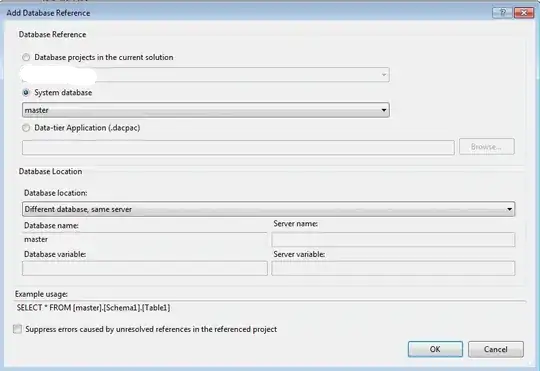 Add database reference dialog