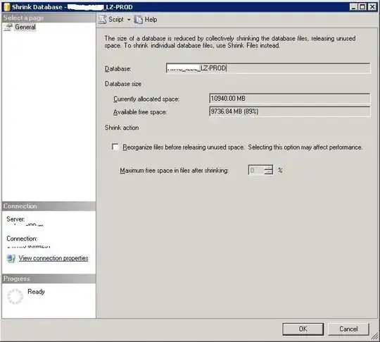 Shrink Database Dialog