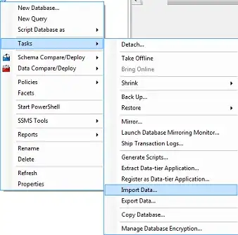 SSMS import data task.
