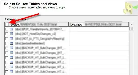Select Source Tables and Views