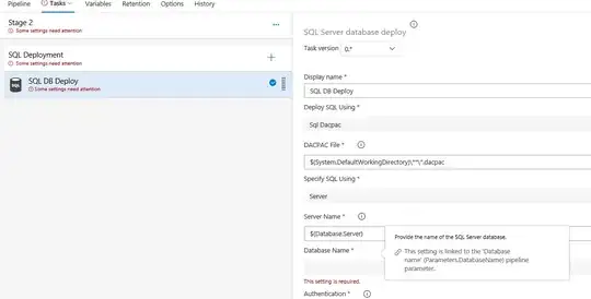 SQL DB Deploy task screenshot