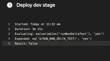 Output of the above command