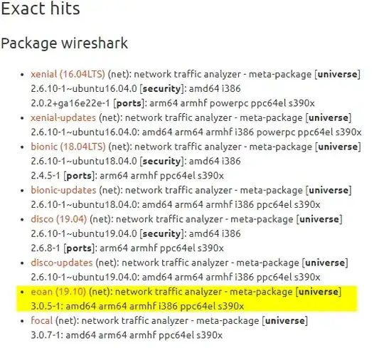 Ubuntu package search for wireshark
