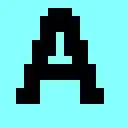 unrotated letter "A"