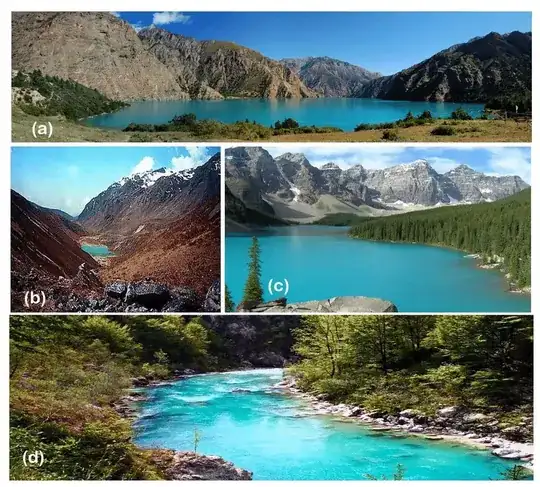 different glacial lakes