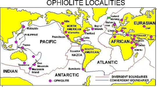 ophiolite map