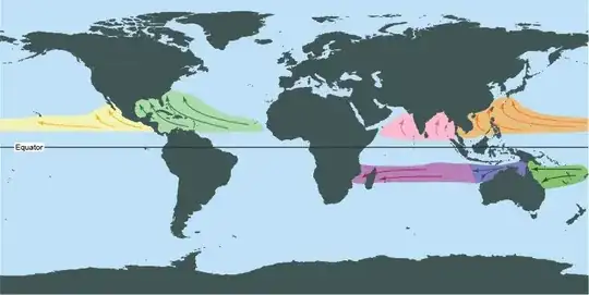 Track of tropical cyclones in the opposite direction of Atmospheric Rivers