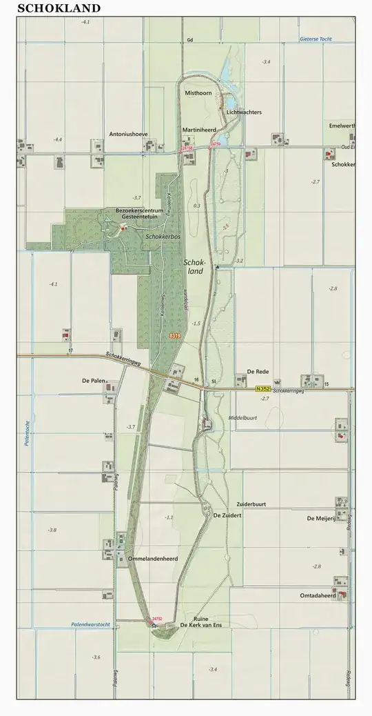 Schokland topographic map