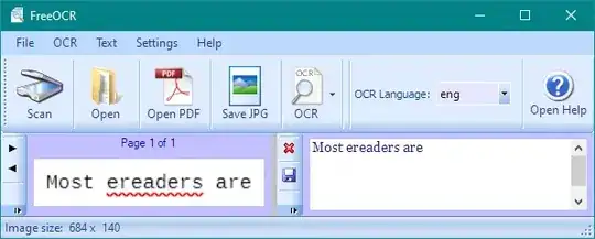 FreeOCR of Screenshot