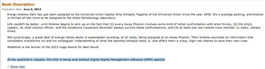 Screenshot of Redshirts Book Description