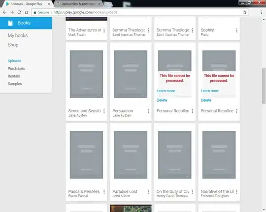error uploading books to GPB