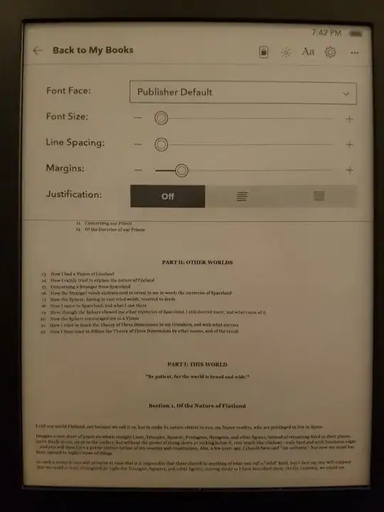 mobi with smallest font