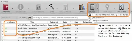 Books in Calibre Library and on Device