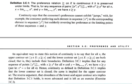 Continuous preference - MGW