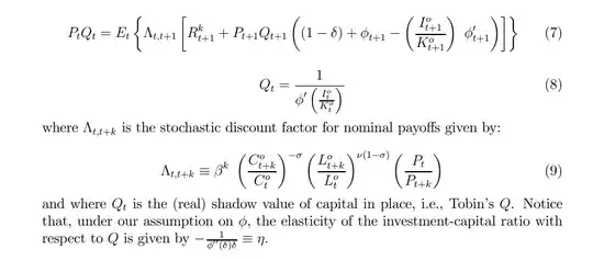 First order conditions