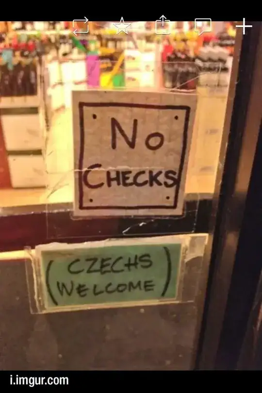 no checks allowed