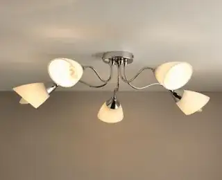 ceiling lamp with five separate bulbs