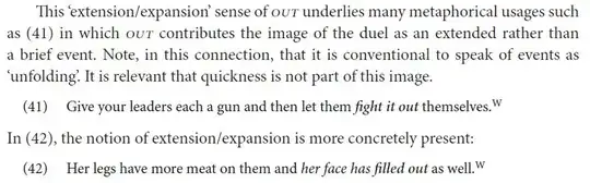 Abstract meaning of OUT