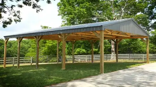 a top-only pole barn