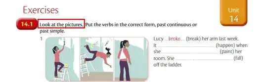 Exercises. Look at the pictures. Put the verbs in the correct form, past continuous or past simple.