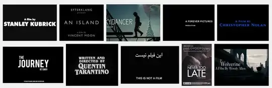 Google image results for "a film by"