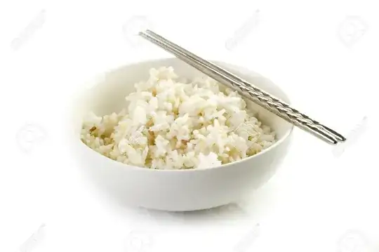 Rice in a different bowl